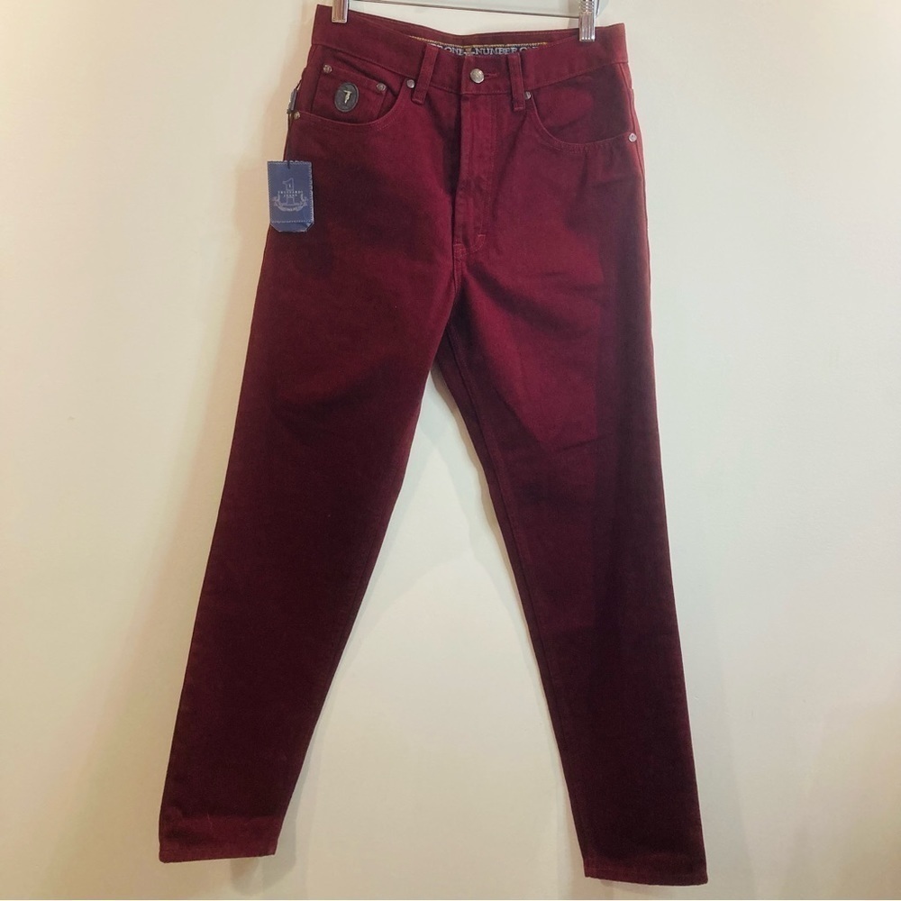 TRUSSARDI JEANS Sz 29 x 31 High Rise Tapered Legs Made in Italy New